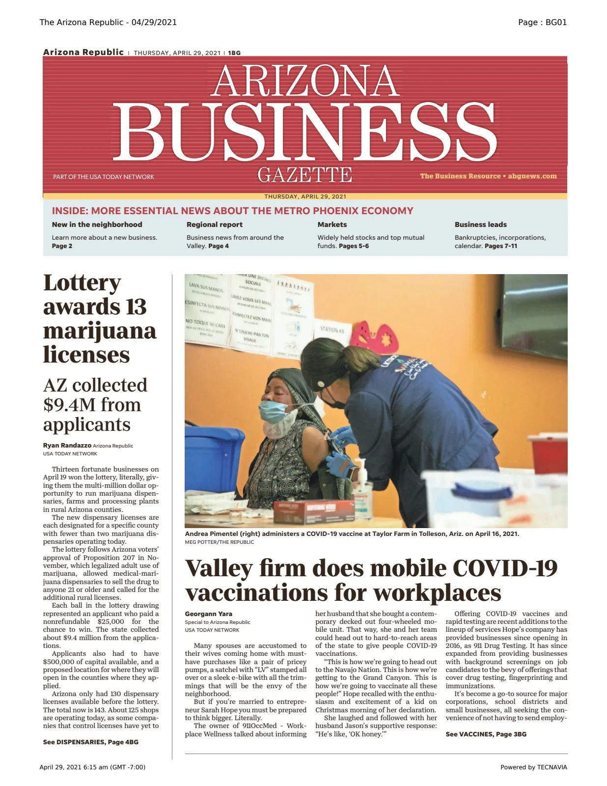 Arizona Republic feature